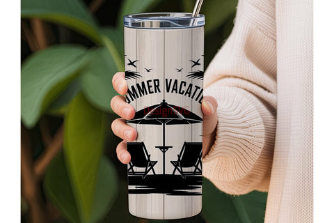 Summer Vacation 20oz Tumbler Wrap Sublimation DesignSVG 
