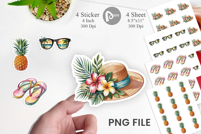 Summer Vacation Sticker Sublimation artnoy 