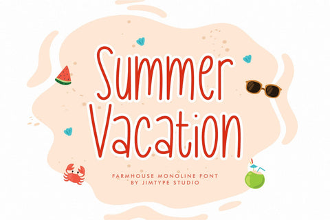 Summer Vacation - Summertime Font Font Jimtype Studio 