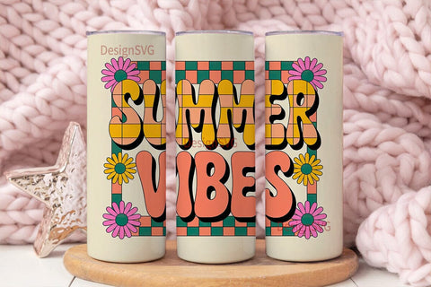 Summer Vibes 20oz Tumbler Design Sublimation DesignSVG 
