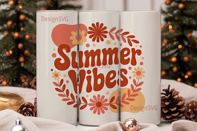 Summer Vibes 20oz Tumbler Design Sublimation DesignSVG 