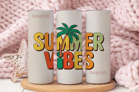 Summer Vibes 20oz Tumbler Design Sublimation DesignSVG 