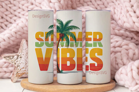 Summer Vibes 20oz Tumbler Design Sublimation DesignSVG 
