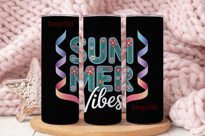 Summer Vibes 20oz Tumbler Design Sublimation DesignSVG 