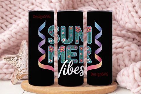 Summer Vibes 20oz Tumbler Design Sublimation DesignSVG 