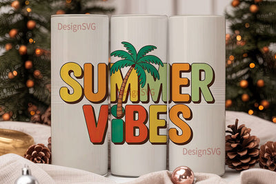 Summer Vibes 20oz Tumbler Design Sublimation DesignSVG 