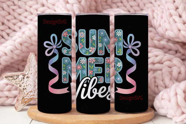 Summer Vibes 20oz Tumbler Design Sublimation DesignSVG 
