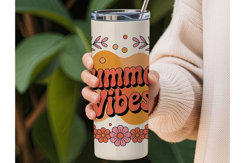 Summer Vibes 20oz Tumbler Design Sublimation DesignSVG 