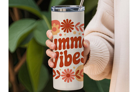 Summer Vibes 20oz Tumbler Design Sublimation DesignSVG 