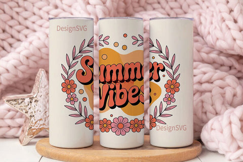 Summer Vibes 20oz Tumbler Design Sublimation DesignSVG 