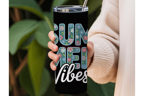 Summer Vibes 20oz Tumbler Design Sublimation DesignSVG 
