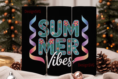 Summer Vibes 20oz Tumbler Design Sublimation DesignSVG 