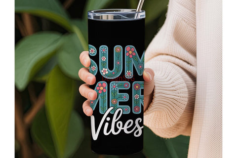 Summer Vibes 20oz Tumbler Design Sublimation DesignSVG 