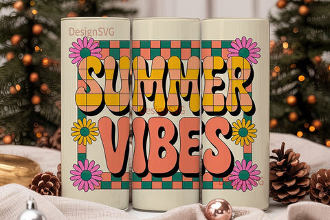 Summer Vibes 20oz Tumbler Design Sublimation DesignSVG 