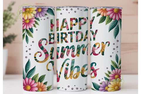 Summer Vibes 20oz Tumbler Design Sublimation PixelChick 