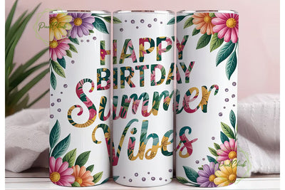 Summer Vibes 20oz Tumbler Design Sublimation PixelChick 