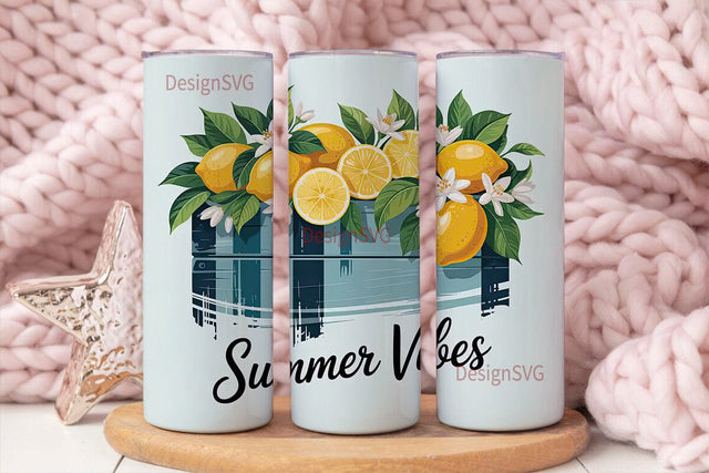 Summer Vibes 20oz Tumbler Sublimation DesignSVG 