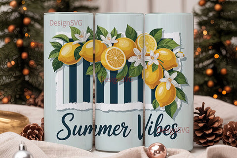 Summer Vibes 20oz Tumbler Sublimation DesignSVG 
