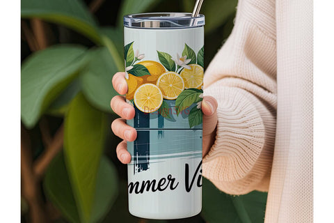 Summer Vibes 20oz Tumbler Sublimation DesignSVG 