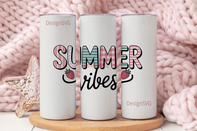 Summer Vibes 20oz Tumbler Wrap Sublimation DesignSVG 
