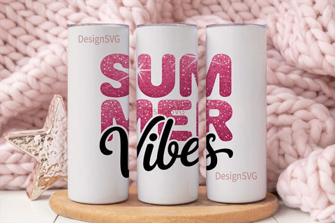 Summer Vibes 20oz Tumbler Wrap Sublimation DesignSVG 