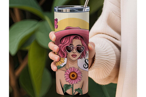 Summer Vibes 20oz Tumbler Wrap Sublimation DesignSVG 