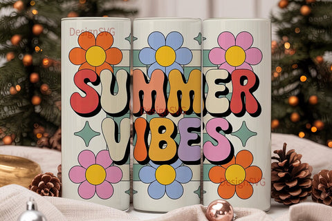 Summer Vibes 20oz Tumbler Wrap Sublimation DesignSVG 