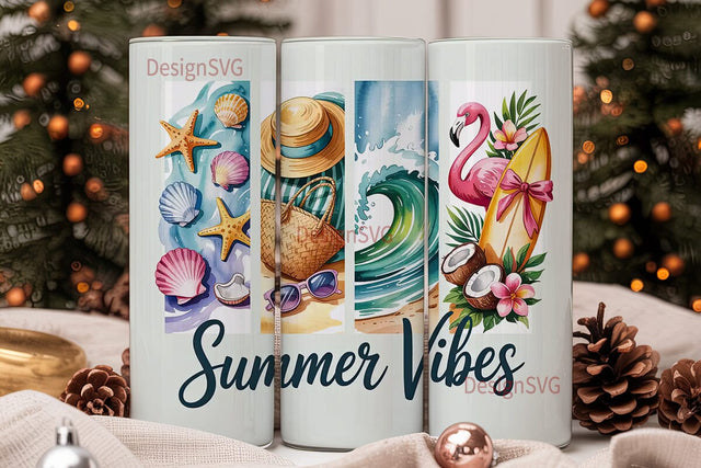 Summer Vibes 20oz Tumbler Wrap Sublimation DesignSVG 