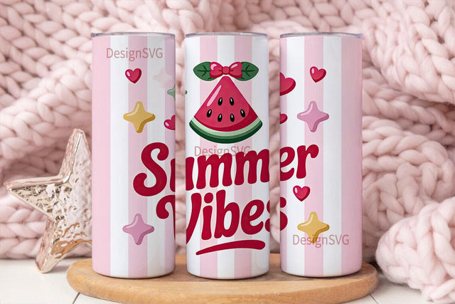 Summer Vibes 20oz Tumbler Wrap Sublimation DesignSVG 