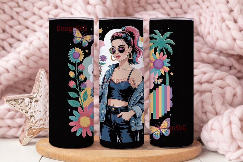 Summer Vibes 20oz Tumbler Wrap Sublimation DesignSVG 