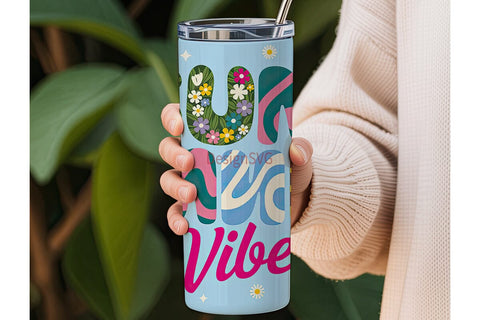 Summer Vibes 20oz Tumbler Wrap Sublimation DesignSVG 