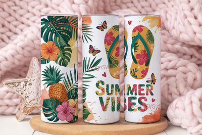 Summer Vibes 20oz Tumbler Wrap Sublimation DesignSVG 