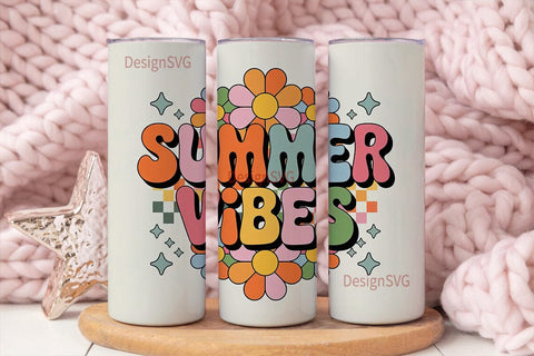 Summer Vibes 20oz Tumbler Wrap Sublimation DesignSVG 