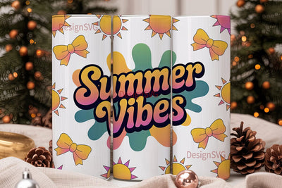Summer Vibes 20oz Tumbler Wrap Sublimation DesignSVG 