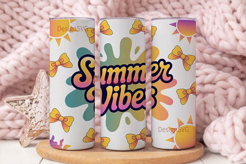 Summer Vibes 20oz Tumbler Wrap Sublimation DesignSVG 