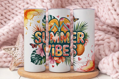 Summer Vibes 20oz Tumbler Wrap Sublimation DesignSVG 