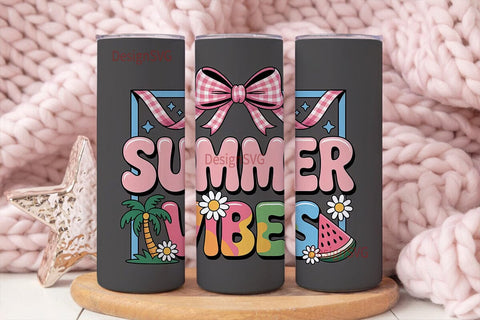 Summer Vibes 20oz Tumbler Wrap Sublimation DesignSVG 