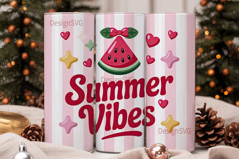 Summer Vibes 20oz Tumbler Wrap Sublimation DesignSVG 