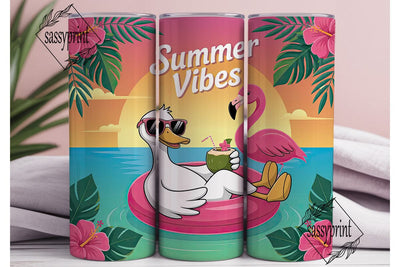 Summer Vibes 20oz Tumbler Wrap Sublimation sassyprint 