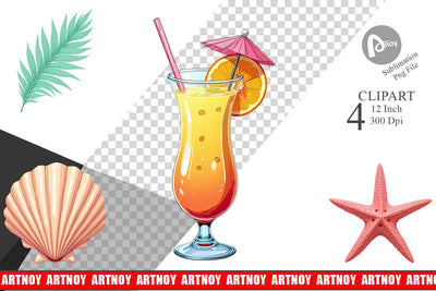 Summer Vibes Clipart Sublimation artnoy 