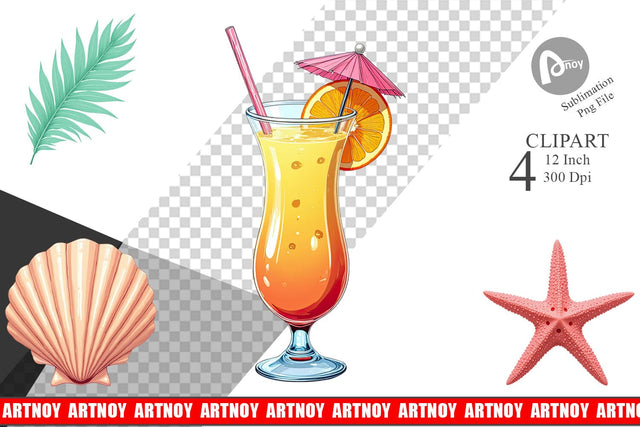 Summer Vibes Clipart Sublimation artnoy 