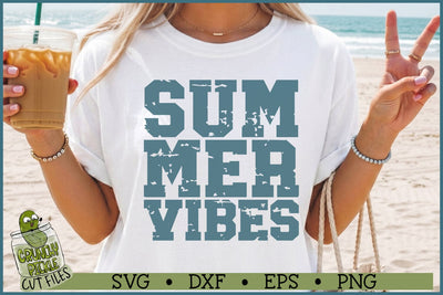 Summer Vibes Distressed SVG File SVG Crunchy Pickle 