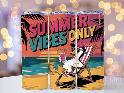 Summer Vibes Duck 20oz Tumbler, Sunshine Vacation Wrap, White Duck Design, Tropical Sublimation Theme, Beach Holiday Wrap, 20oz Tumbler Design, PNG Tumbler Wrap Sublimation SvggirlplusArt 