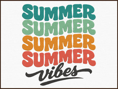 Summer Vibes Embroidery Design Embroidery/Applique DESIGNS designartist 