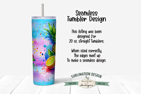 Summer Vibes Flip Flops - Seamless 20 oz Sublimation Tumbler Sublimation Ewe-N-Me Designs 