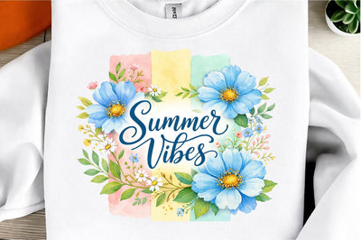 Summer Vibes Floral Shirt PNG Sublimation designmaster24 