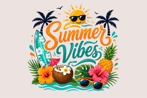 Summer Vibes PNG Clipart Sublimation SVGArt 
