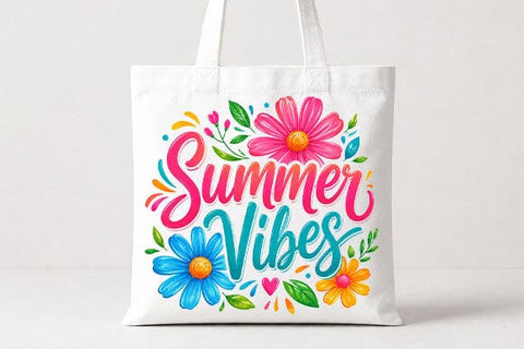 Summer Vibes PNG Floral Summer Sublimation Design Digital Download SVG BillahCrafts 