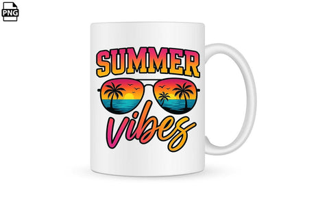 Summer Vibes PNG Printable File Sublimation Creativedesigntee 