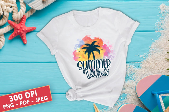 Summer Vibes PNG Sublimation Design Sublimation CraftLabSVG 